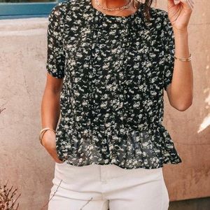 Floral Peplum Top
